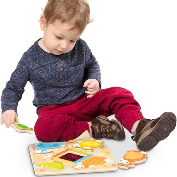 Melissa & Doug Bundle of 2 Wooden Puzzles Ages 12 months to 2 EUC - Picture 7 of 12